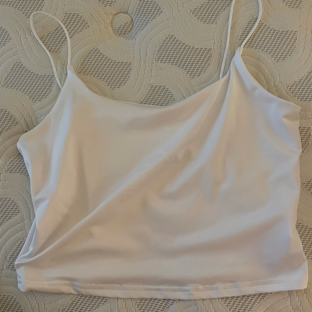 White cropped tank top from SHEIN